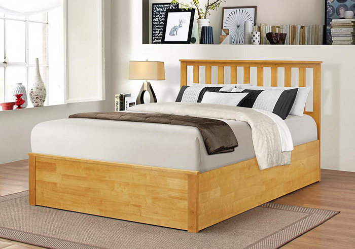 Zoe Oak Effect Storage Bedsteads From